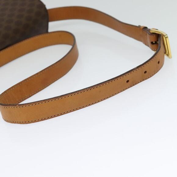 CELINE Macadam Canvas Shoulder Bag Pvc Leather Brown Gold - Picture 7 of 12